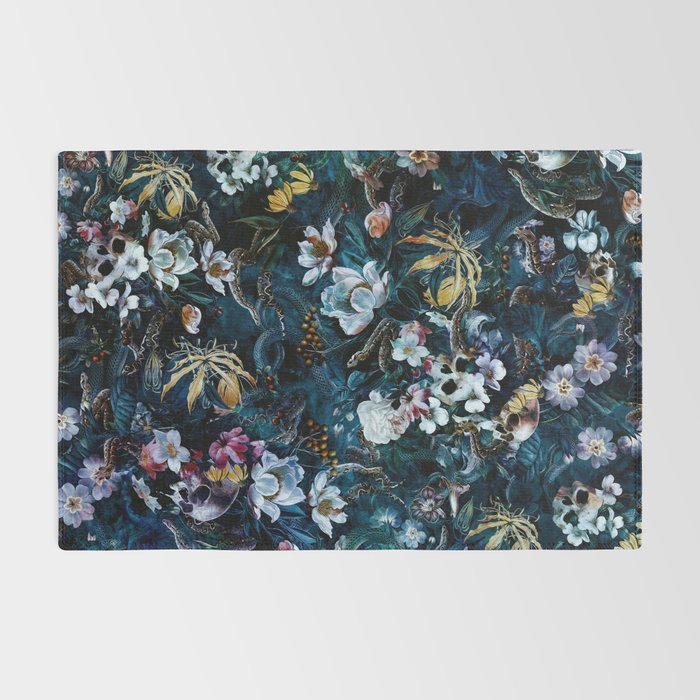 Skull Snake and Flowers Rug Gallery Image 2