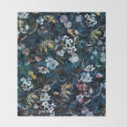 Skull Snake and Flowers Throw Blanket Gallery Image 2