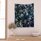 Skull Snake and Flowers Wall Tapestry Gallery Image 2