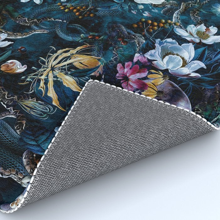 Skull Snake and Flowers Rug Gallery Image 4