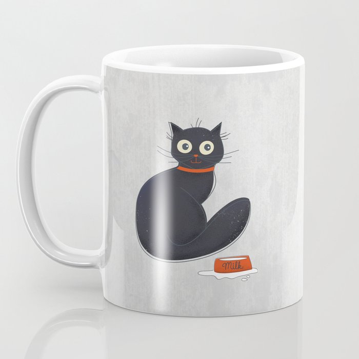 Black Silly Cat  Coffee Mug Gallery Image 3