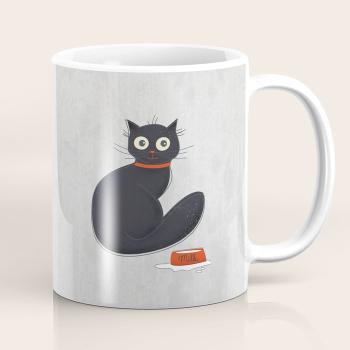 Black Silly Cat  Coffee Mug Gallery Image 1
