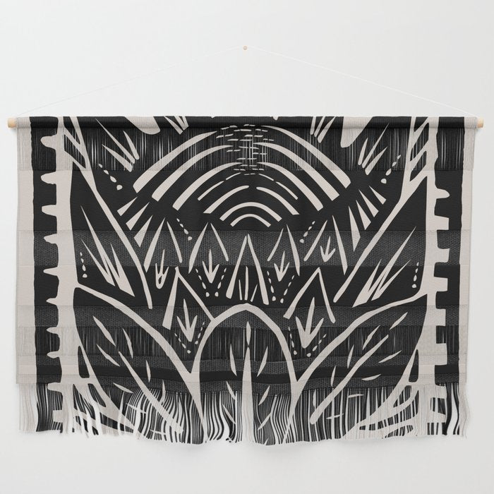 Woodcut Cactus Wall Hanging Gallery Image 1