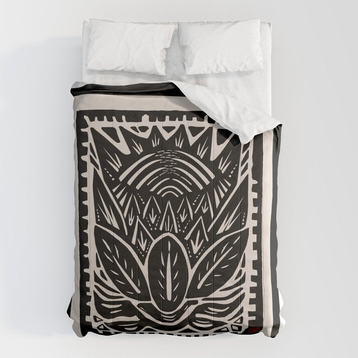 Woodcut Cactus Comforter Gallery Image 6