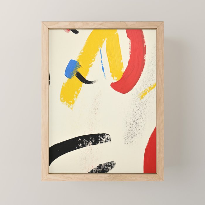 Abstract Colorful Brushtrokes Painting Mini Art Print Gallery Image 1