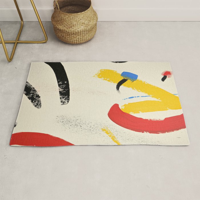 Abstract Colorful Brushtrokes Painting Rug Gallery Image 1