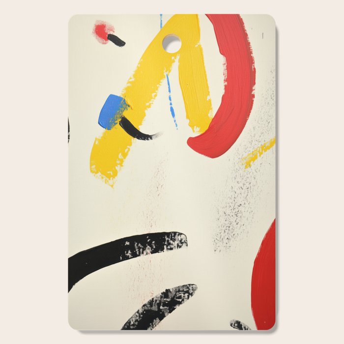 Abstract Colorful Brushtrokes Painting Cutting Board Gallery Image 1