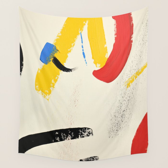 Abstract Colorful Brushtrokes Painting Wall Tapestry Gallery Image 1