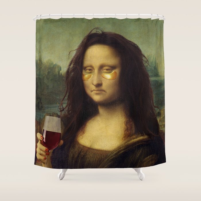 Drunk Lisa Shower Curtain Gallery Image 1