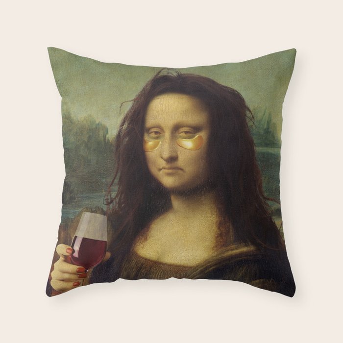 Drunk Lisa Throw Pillow Gallery Image 6