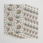 Winter Branches, Berries & Pine Cones Wrapping Paper Gallery Image 3