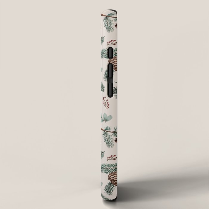Winter Branches, Berries & Pine Cones iPhone Case Gallery Image 2