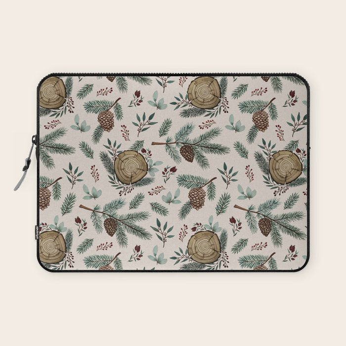 Winter Branches, Berries & Pine Cones Laptop Sleeve Gallery Image 1