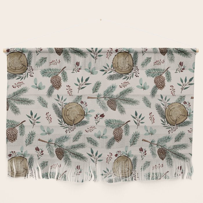 Winter Branches, Berries & Pine Cones Wall Hanging Gallery Image 1