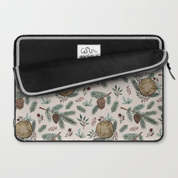 Winter Branches, Berries & Pine Cones Laptop Sleeve Gallery Image 2