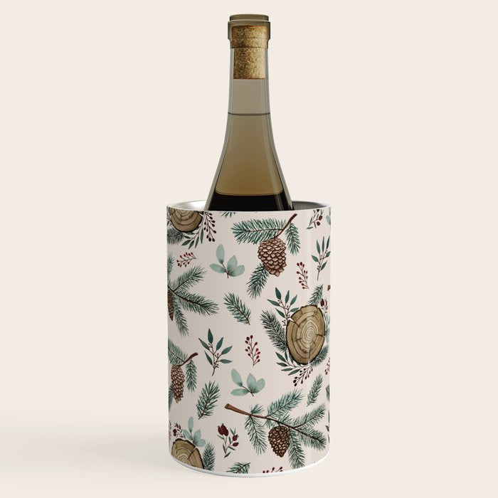 Winter Branches, Berries & Pine Cones Wine Chiller Gallery Image 3
