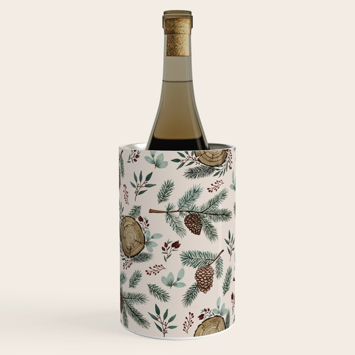 Winter Branches, Berries & Pine Cones Wine Chiller Gallery Image 1