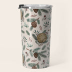 Winter Branches, Berries & Pine Cones Travel Mug Gallery Image 3