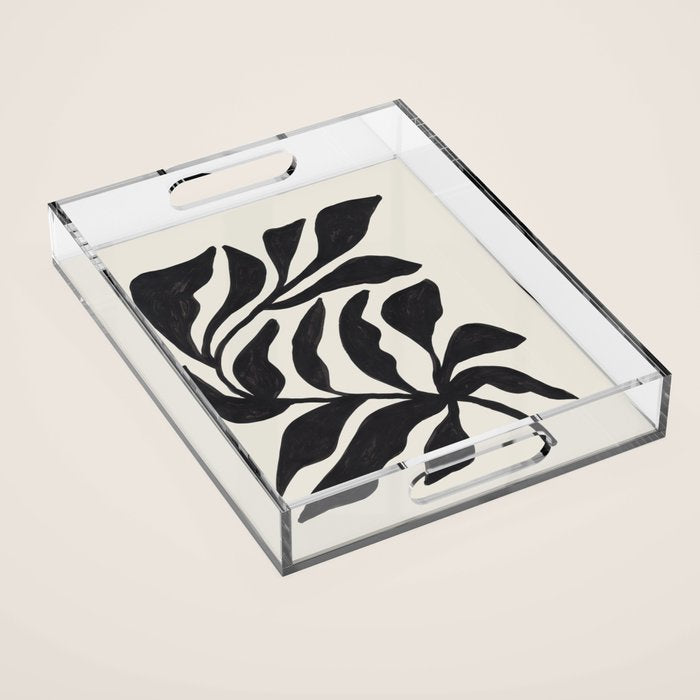 Ink Palm Plant Fossil Acrylic Tray Gallery Image 1