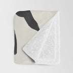 Ink Palm Plant Fossil Throw Blanket Gallery Image 3