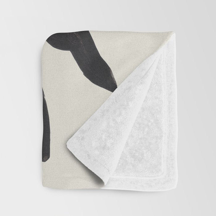 Ink Palm Plant Fossil Throw Blanket Gallery Image 3