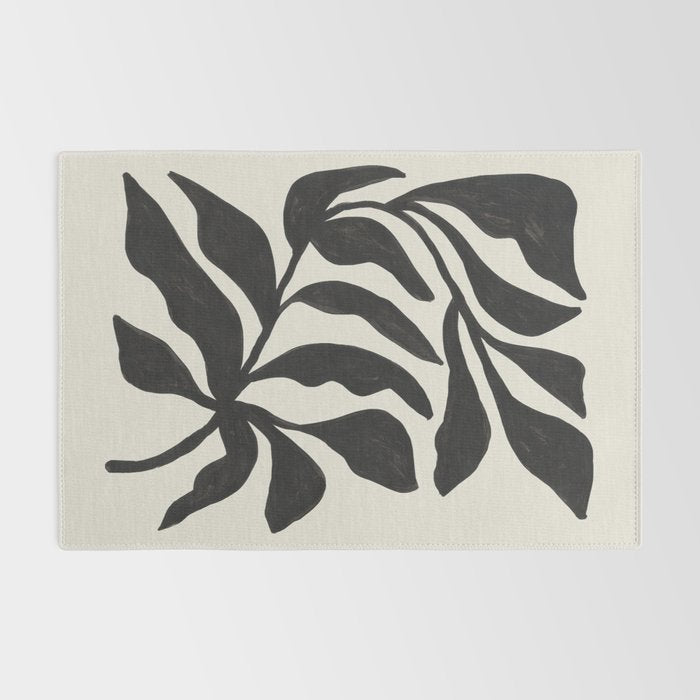 Ink Palm Plant Fossil Rug Gallery Image 2