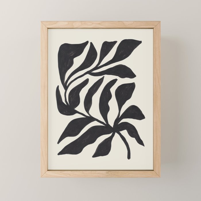 Ink Palm Plant Fossil Mini Art Print Gallery Image 1