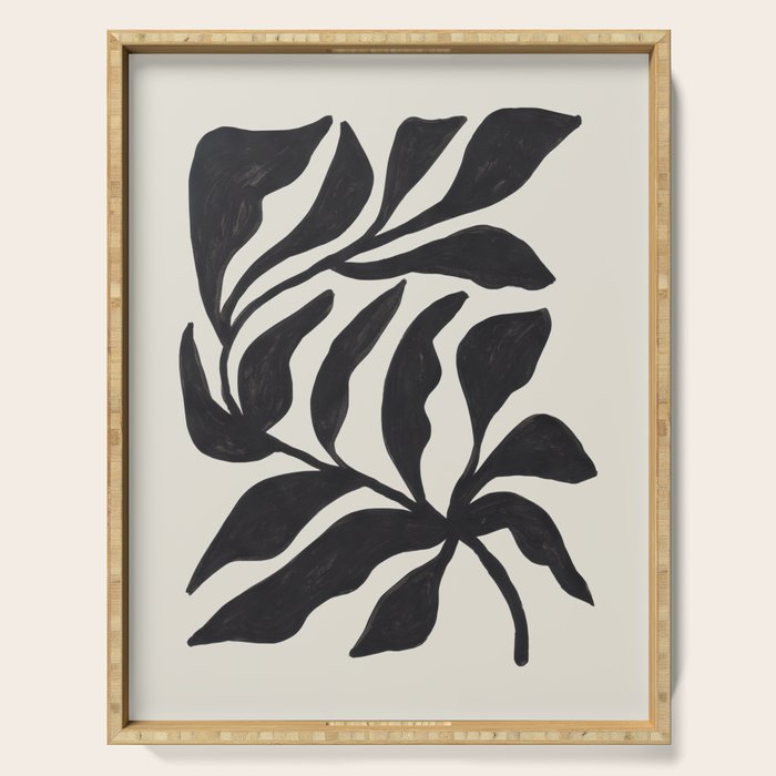 Ink Palm Plant Fossil Serving Tray Gallery Image 1