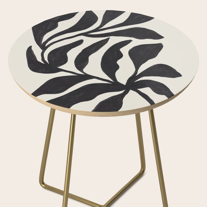 Ink Palm Plant Fossil Side Table Gallery Image 2