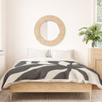 Ink Palm Plant Fossil Duvet Cover Gallery Image 3