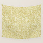 William Morris Brer Rabbit Golden Manilla Ivory Pattern  Wall Tapestry Gallery Image 4