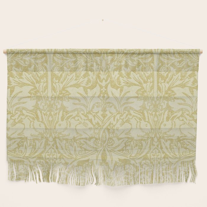 William Morris Brer Rabbit Golden Manilla Ivory Pattern Wall Hanging