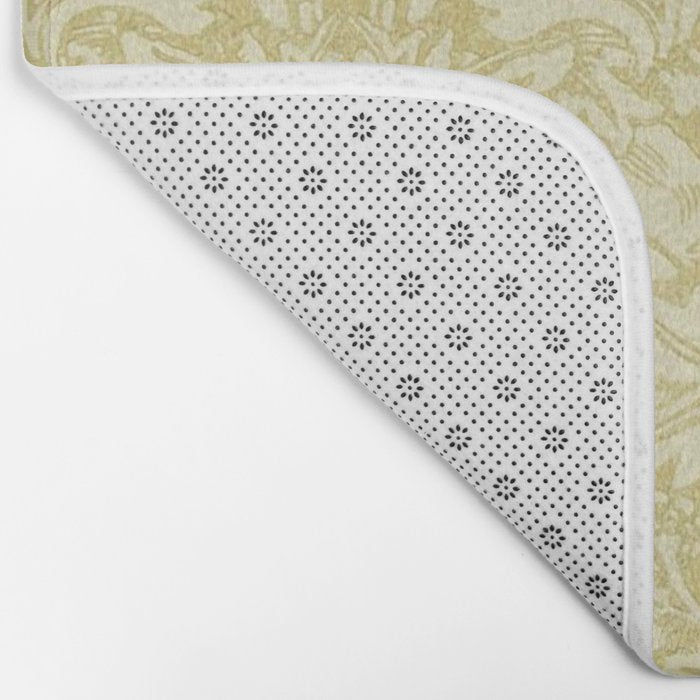William Morris Brer Rabbit Golden Manilla Ivory Pattern  Bath Mat Gallery Image 2