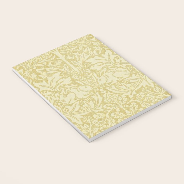 William Morris Brer Rabbit Golden Manilla Ivory Pattern  Notebook Gallery Image 3