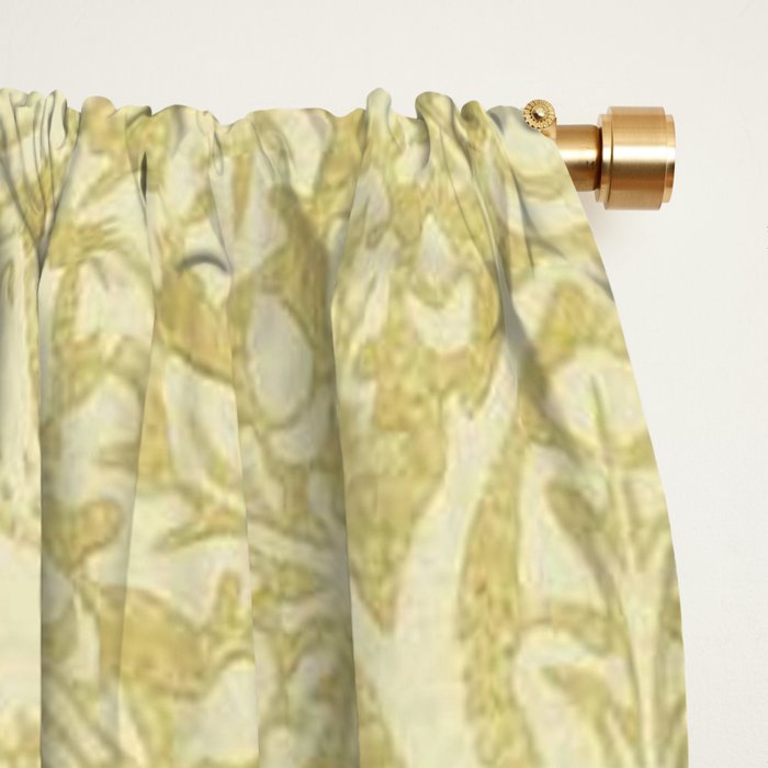 William Morris Brer Rabbit Golden Manilla Ivory Pattern  Window Curtain Gallery Image 2