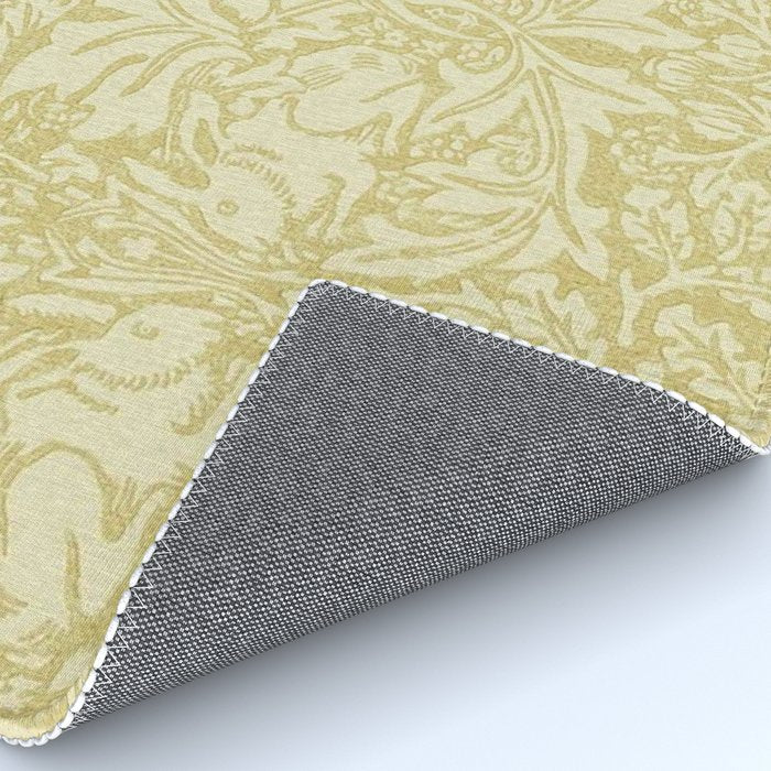William Morris Brer Rabbit Golden Manilla Ivory Pattern  Rug Gallery Image 4