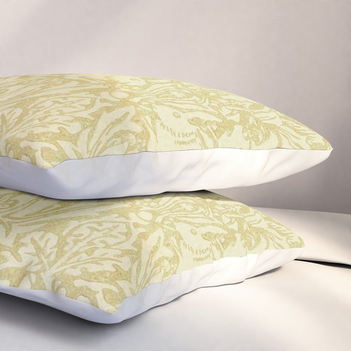 William Morris Brer Rabbit Golden Manilla Ivory Pattern  Pillow Sham Gallery Image 3