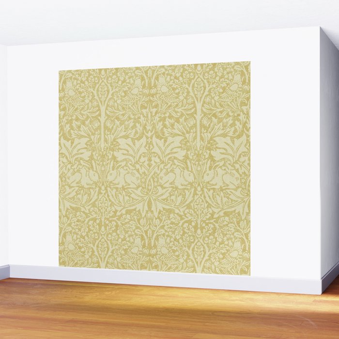 William Morris Brer Rabbit Golden Manilla Ivory Pattern  Wall Mural Gallery Image 2