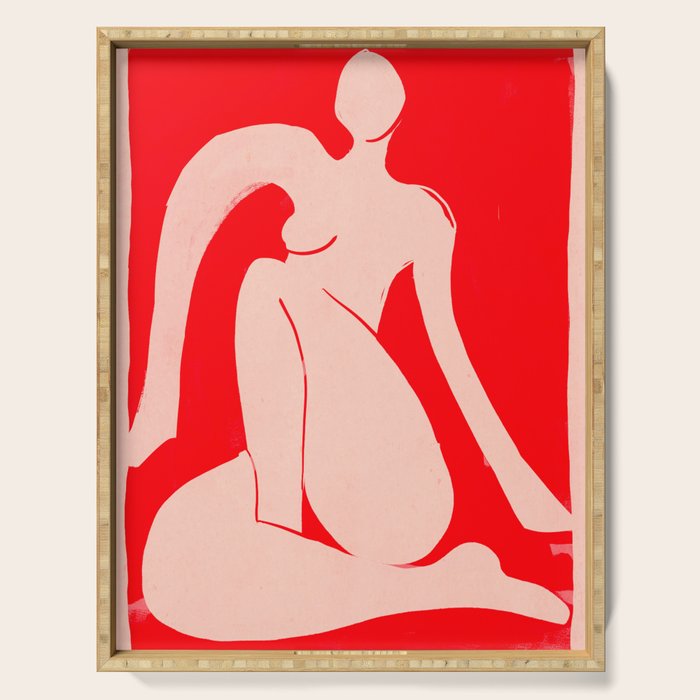 Abstract Art Female Figure 29 Serving Tray Gallery Image 1