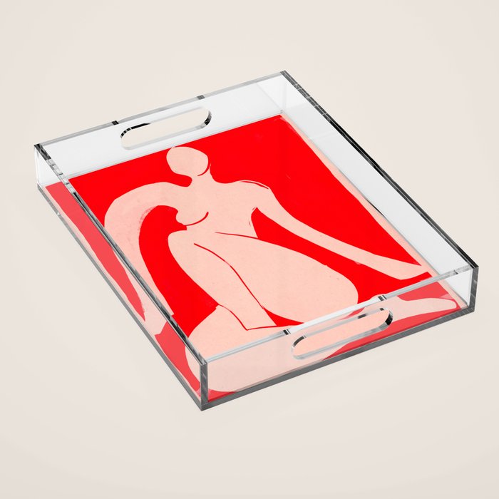 Abstract Art Female Figure 29 Acrylic Tray Gallery Image 1