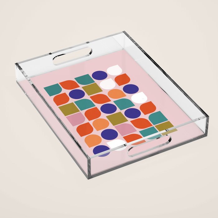 Colorful Geometry Acrylic Tray Gallery Image 1