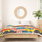 COLORED DOGS PATTERN 2 Duvet Cover Gallery Image 3