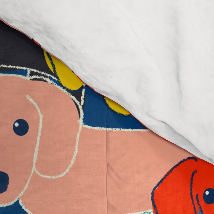 COLORED DOGS PATTERN 2 Comforter Gallery Image 4