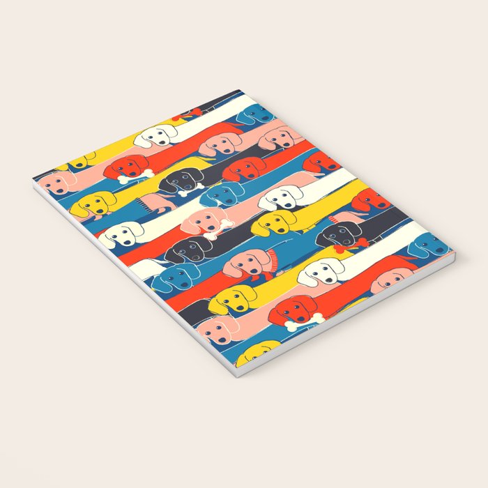 COLORED DOGS PATTERN 2 Notebook Gallery Image 3