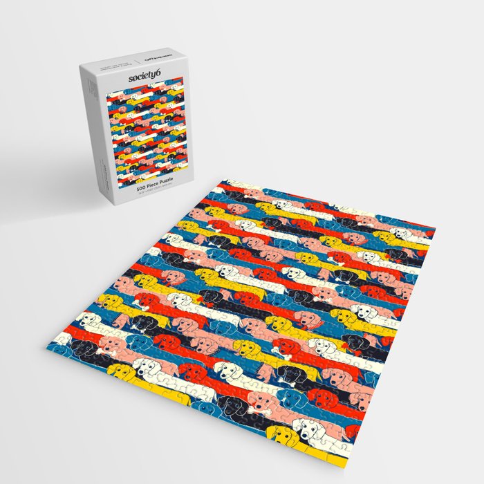 COLORED DOGS PATTERN 2 Jigsaw Puzzle Gallery Image 2
