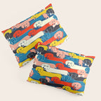 COLORED DOGS PATTERN 2 Pillow Sham Gallery Image 3