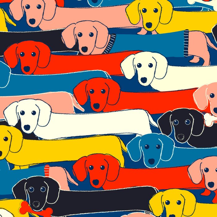 COLORED DOGS PATTERN 2 Coffee Mug Gallery Image 2