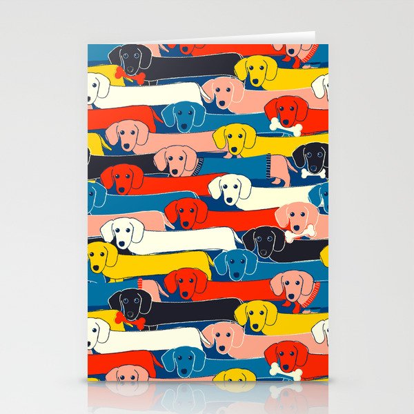 COLORED DOGS PATTERN 2 Stationery Card Gallery Image 2