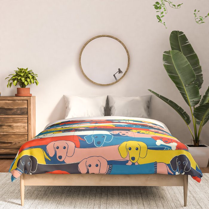 COLORED DOGS PATTERN 2 Comforter Gallery Image 3
