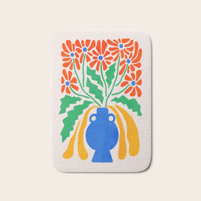 FOLIAGE 001: Hibiscus | Flower Market Bath Mat Gallery Image 1